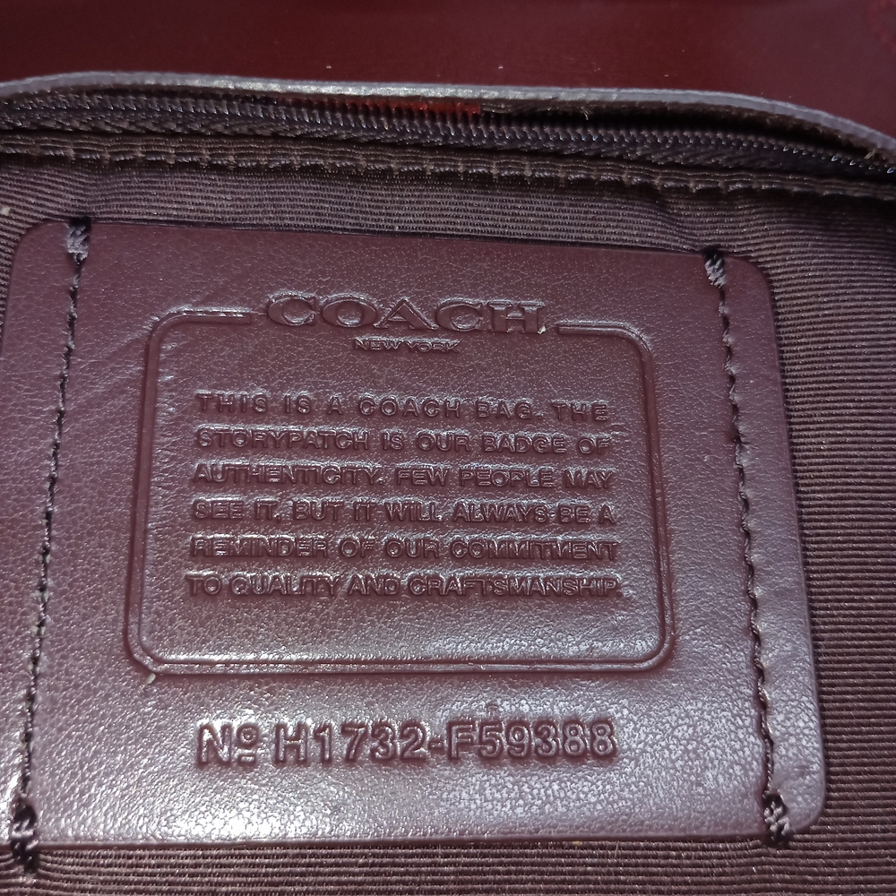 Coach Burgundy Leather Tote Bag - Picture 13 of 13